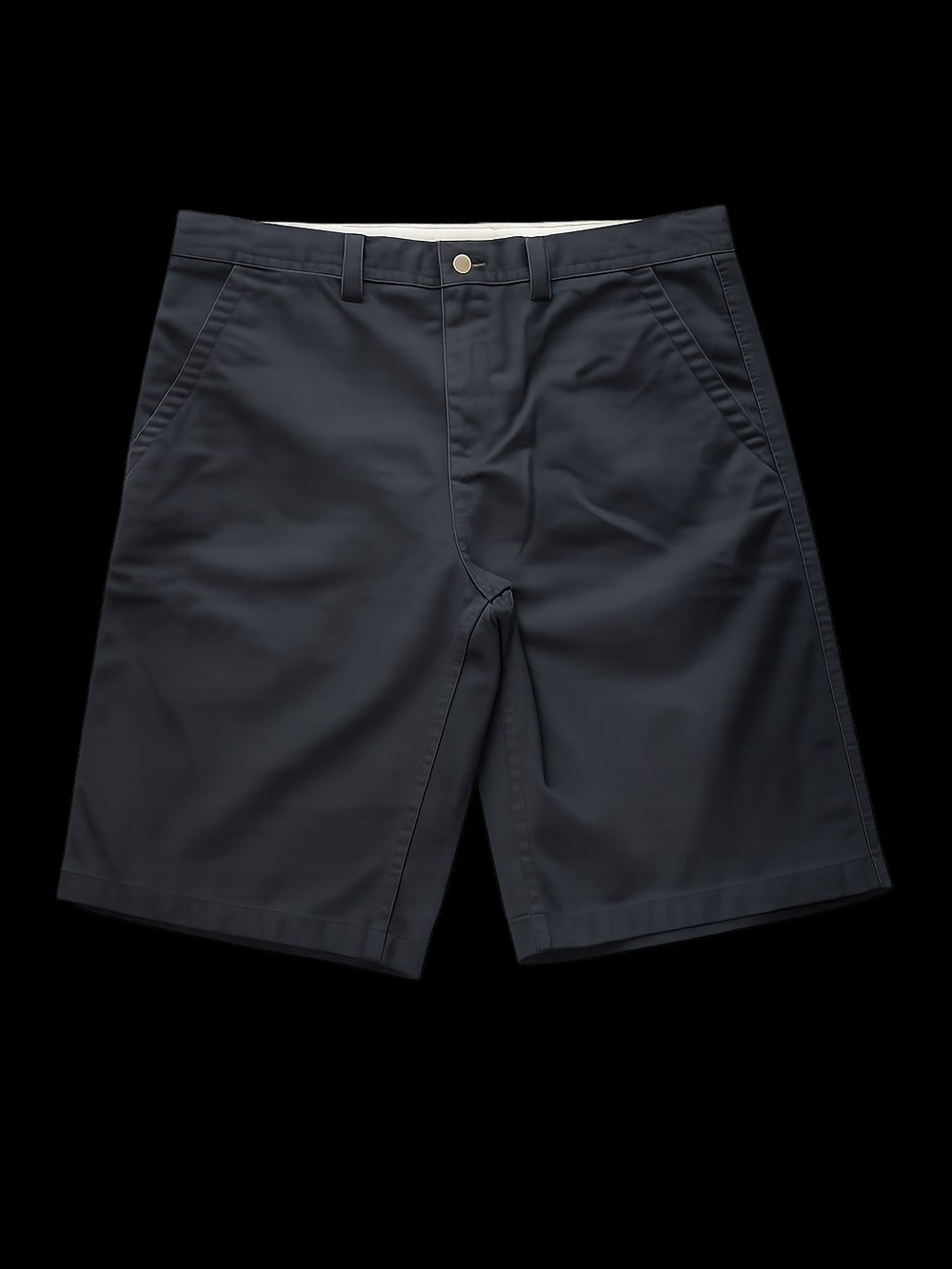 Free World Men's Flat-Front Discord Relax Black Chino Shorts
